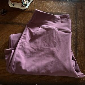 Women's Dusty Rose High-Rise Track Pant/yoga wear with Side Pockets